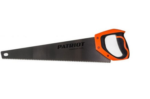ножовка Patriot WSP-450L, по дереву, 7TPI крупный зуб, 450мм