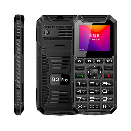 мобильный телефон BQ-2004 Ray Grey+Black для старшего поколения водозащищёный