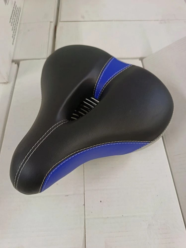 седло велосипеда "Комфорт" 235х265 черносинее New Model 